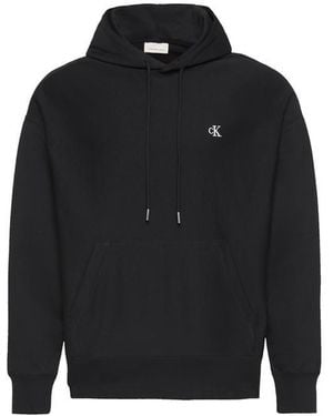 Calvin Klein Hooded Sweatshirt With Front Pockets - Black