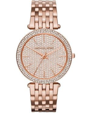 Michael Kors Mk3439 Ladies Watch Darci Pave Stainless Steel - Pink