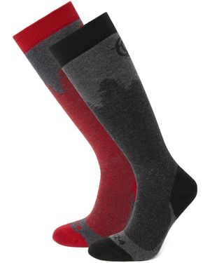 TOG24 Aprica 2 Pack Ski Sock/Chilli Wool - Multicolour
