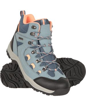 Mountain Warehouse 'Adventurer' Waterproof Rain Boots Cushioned Footbed Mesh Lining Trail Trekking Wellies - Blue