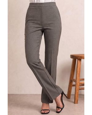 Roman Petite Check Trouser - Grey