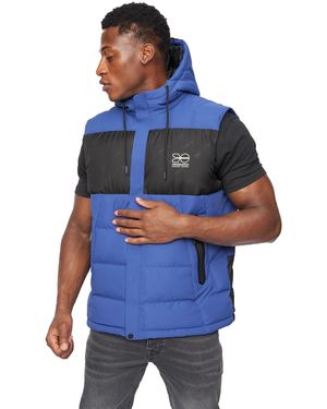 Crosshatch Kremlins Embossed Gilet - Blue