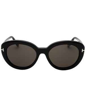 Tom Ford Shiny Smoke Sunglasses - Black