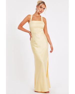 Quiz Light Satin Maxi Dress - White