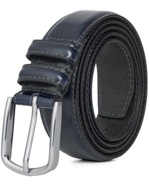 Woodland Leathers Belt For 1.25” Genuine Leather Premium Classic - Blue