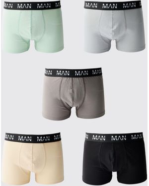 BoohooMAN Basic Tonal 5 Pack Original Boxers - Multicolour
