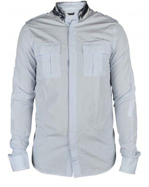 Balmain Overhemd Met Denimkraag Blauw