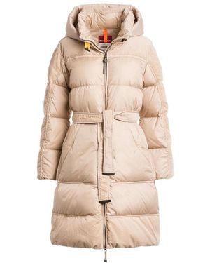 Parajumpers Interstellar Sunkissed Comfort Fit Long Hooded Down Jacket Nylon - Natural