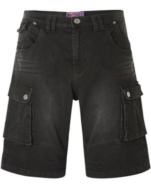 KAM Jeanswear Kam Big & Tall Denim Cargo Shorts - Black