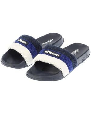 Ellesse Triply Stripe Patterned Open Toe Slides - Blue