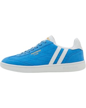 Patrick Lyon Suede Cupsole Trainers - Blue
