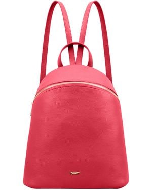 Paul Costelloe Panoma Leather Backpack Bag - Red