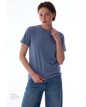 Penti Modal T-Shirt Crew Neck - Blue