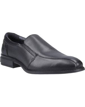 Pod Spear Leather Slip-On Shoes - Black