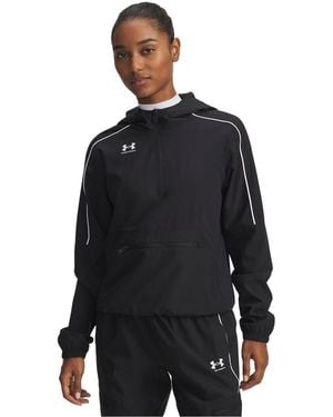 Under Armour Challenger Quarter Zip Hooded Anorak Jackets - Black