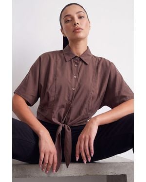 D.u.s.k Tie Detail Shirt - Purple