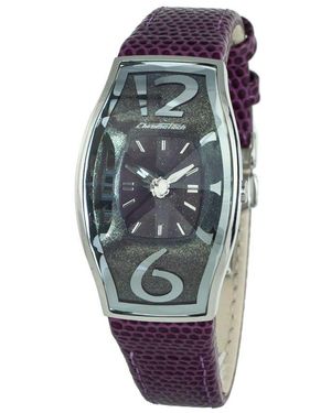 Chronotech Purple Leather Watch - Multicolour