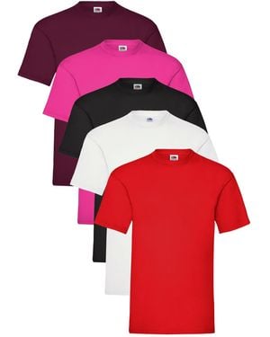Fruit Of The Loom T-Shirt 5 Pack - Red