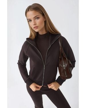 Busem Zippered Cotton Jacket With Pockets - Grey