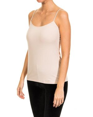 Janira Day Cotton Thin Strap T-Shirt With Round Neckline 1045044 - White
