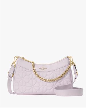 Kate Spade Flower Quilted Poly Medium Convertible Crossbody - Pink