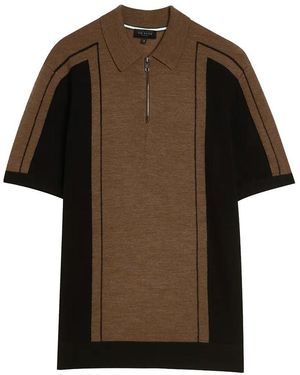 Ted Baker Jesty Polo Shirt Wool - Brown