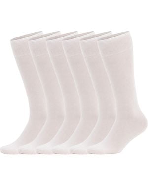 Kisses&Love 6 Pairs Executive Socks Kl66030 - White