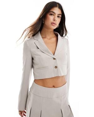 Miss Selfridge Relaxed Cropped Blazer Co-Ord - White