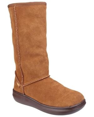 Rocket Dog Ladies Sugardaddy Suede Pull-On Boots - Brown