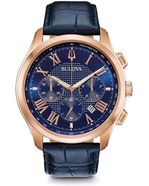 Bulova Wilton Watch 97B170 Leather - Blue