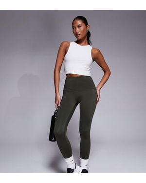 4505 Petite Icon Active Bum Sculpt High Waist Gym Legging With Inner Pocket - Green