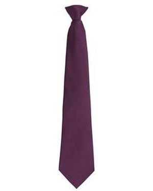 PREMIER Fashion ”Colours” Work Clip On Tie - Purple