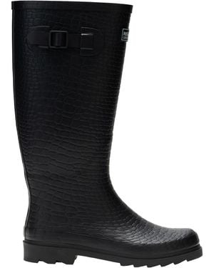 Regatta Ladies Fairweather Iii Reptile Print Wellington Boots - Black
