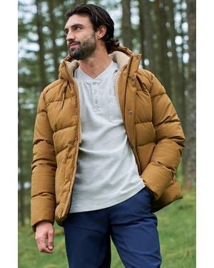 Mountain Warehouse 'Manta' Borg Lined Jacket Isotherm Water Resistant Padded Coat - Green
