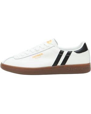 Patrick Monaco Suede Cupsole Trainers /Dark Gum) - White