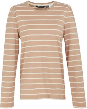 Regatta Ladies Federica Ii Stripe Long-Sleeved T-Shirt (Warm/Light Vanilla) - Natural