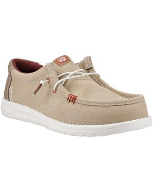 HEYDUDE Wally Workwear Blend Incense/Multi Moccasins Shoes - Natural