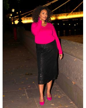 Live Unlimited Sequin Midi Skirt - Black