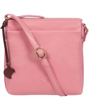 Conkca 'Nikita' Blush Leather Cross Body Bag - Pink