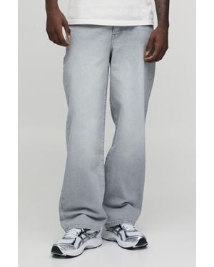 BoohooMAN Basic Relaxed Fit Jeans - Grey