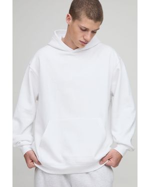BoohooMAN Basic Oversized Over The Head Hoodie - White