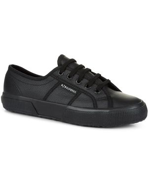Superga Adult 2750 Efglu Leather Trainers (Total) - Black