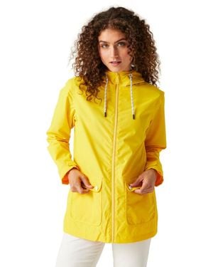 Regatta Bayletta Full Zip Hooded Rain Coat - Yellow
