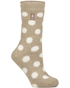 Heat Holders Ladies Jacquard Thermal Socks For Winter - Natural