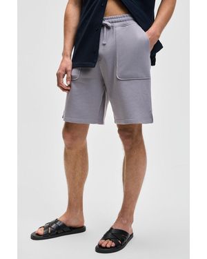 Grimelange Straight Leg Drawstring Sweat Shorts - Blue