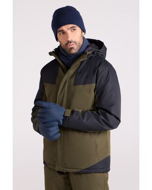 Mountain Warehouse 'Dusk' Ski Jacket Water Resistant Windproof Winter Coat - Blue
