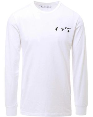 Off-White c/o Virgil Abloh Off- Ow Logo Long Sleeve T-Shirt Cotton - White