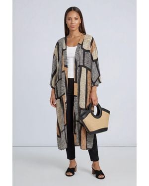PRINCIPLES Geo Printed Kimono - Natural
