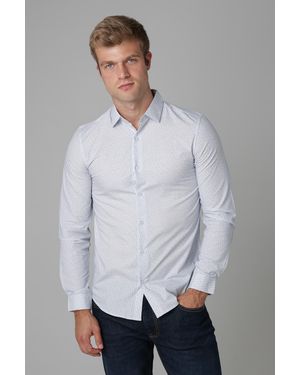 Nines Cotton Poplin Shirt - Grey