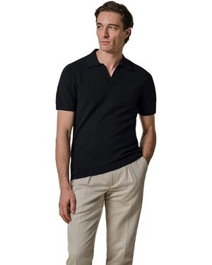 Profuomo Poloshirt V-Hals - Zwart